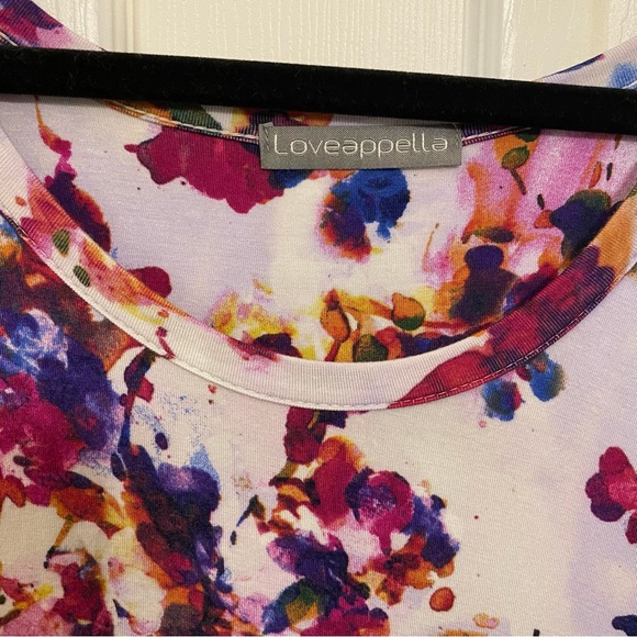 Loveappella Stitch Fix Floral Print Jersey Knit Stretchy Tank Top Size XXL - Picture 4 of 6